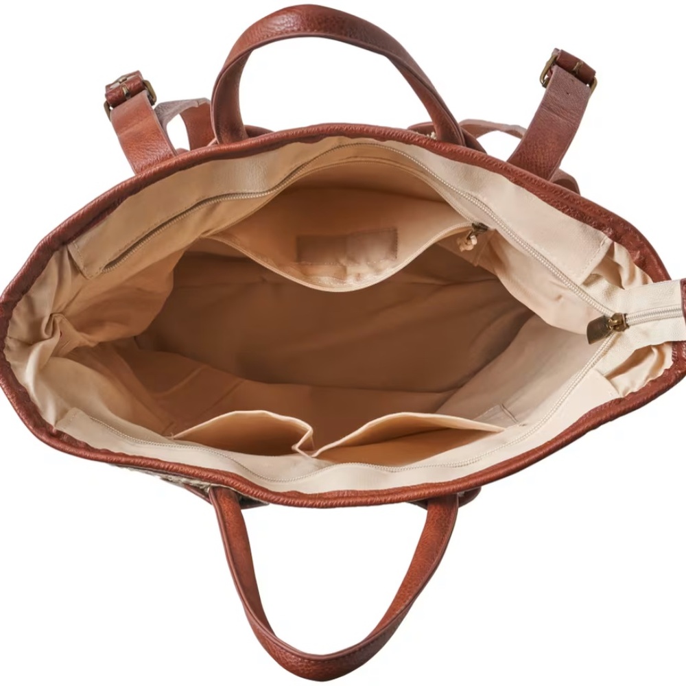 Sun 'Sand Beach Bag/ Raffia Back Pack - Picture 2 of 4
